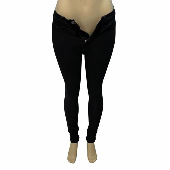 Free People Black Skinny Leg Jeggings Size 26 - Picture 5 of 13